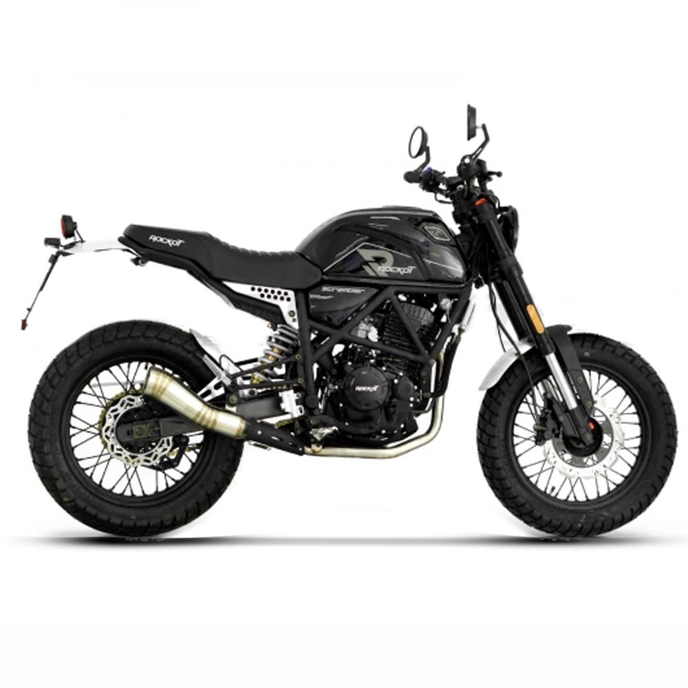 Мотоцикл дорожный ROCKOT SCRAMBLER (черный глянцевый)