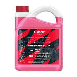 Охлаждающая жидкость для мотоциклов Antifreeze G12+ RIDE LAVR MOTOLINE, 5 кг